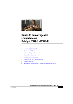 Catalyst 3560-C and 2960-C Getting Started Guide (French)