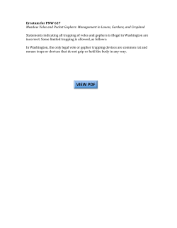 Meadow Voles and Pocket Gophers: Management in Lawns, Gardens, and Cropland