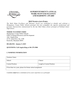 Mark Mann Nomination Form