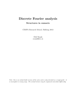 Discrete Fourier Analysis 2