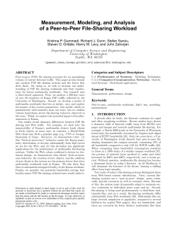 Measurement, Modeling, and Analysis of a Peer-to-Peer File-Sharing Workload