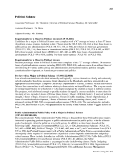 Political Science Course Descriptions [PDF]