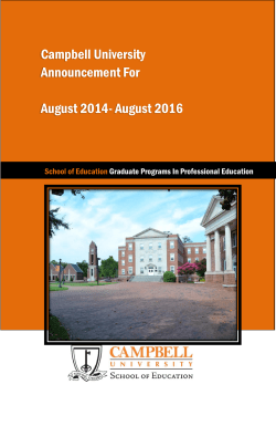 2014- 2016 Graduate Bulletin