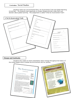 Students read responses to climate change and then make their own decision about global warming.