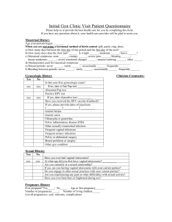 Gynecological History Form