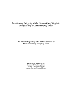 Envisioning Integrity Report