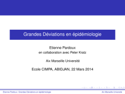 Grandes d&eacute;viations en &eacute;pid&eacute;miologie