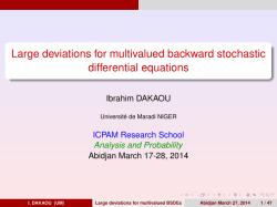 Large deviation for multivalued backward stochastic differential equations