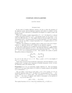 Le Dung Trang lecture notes (This is the new and corrected version of December 31)