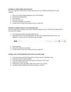 Installing CPS software (Calvin College)