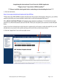 International Travel Form Guide