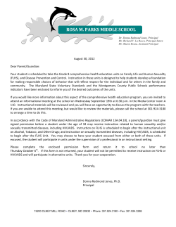 Parent Information Grade 8