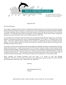 Parent Information Grade 7