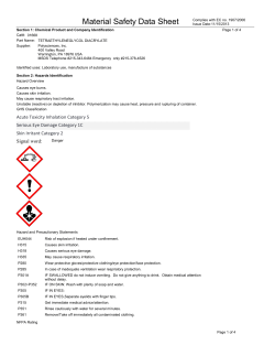 Material Safety Datasheet 01668 (PDF)