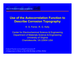 Quantitative Corrosion Topography Analysis