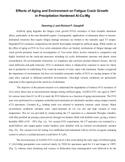 Effects of Aging and Environment on Fatigue Crack Growth in Precipitation Hardened Al-Cu-Mg