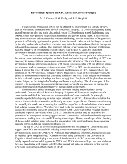 Environment Spectra and CPC Effects on Corrosion/Fatigue