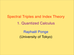 slides on Quantized Calculus