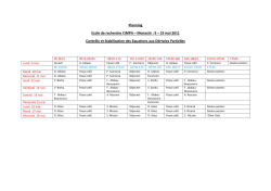 Consulter le Planning