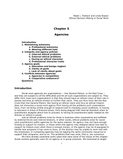 Chapter 5 - Agencies