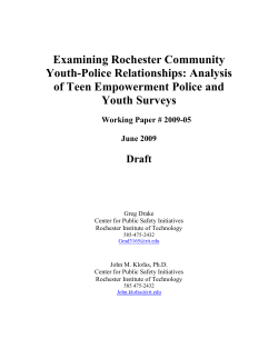 Examining Rochester Community Youth-Police Relationships: Analysis of Teen Empowerment Police and Youth Surveys