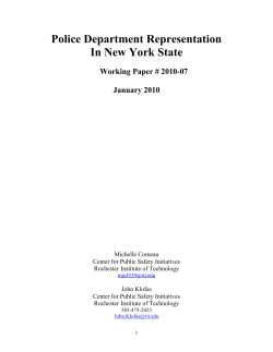 Police Department Representation in New York State