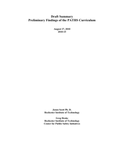 Preliminary Findings of the PATHS Curriculum