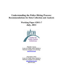 Police Hiring Data Collection Analysis