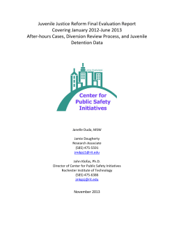 Juvenile Justice Reform Evaluation