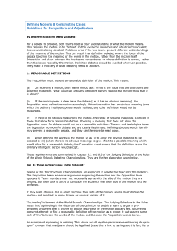Defining Motions Constructing Cases