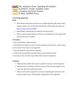 Presenting Argument Activity