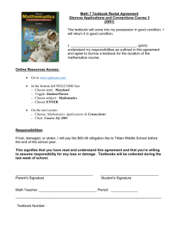 Math 7 Textbook Rental Form