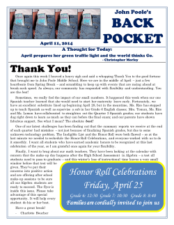 Back Pocket April 11, 2014