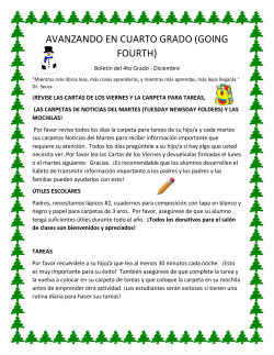 Bolet&iacute;n del 4to Grado - Diciembre