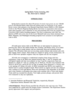 Spring Barley Variety Screening, 1993