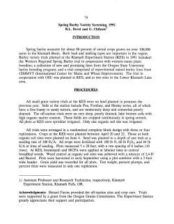 Spring Barley Variety Screening, 1992