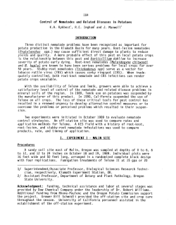 Control of Nematodes and Related Diseases in Potatoes