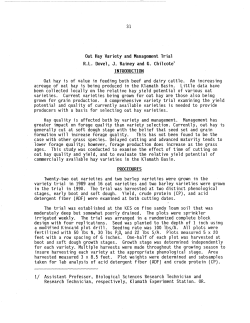 Oat Hay Variety and Management Trial