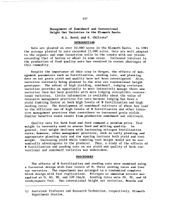 Management of Semidwarf and Conventional Height Oat Varieties