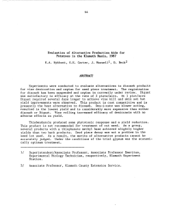 Evaluation of Alternative Production Aids for Potatoes in the Klamath Basin