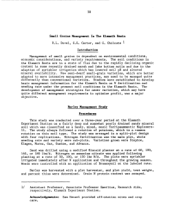 Small Grains Management in the Klamath Basin