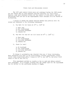 Potato Scab and Rhizoctonia Control