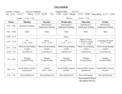 Purdham Schedule 2015