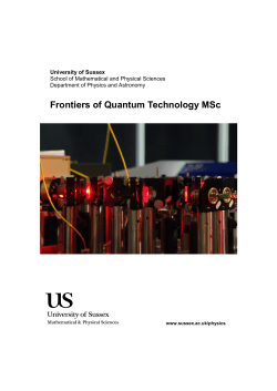 Download the Frontiers of Quantum Technology MSc leaflet [PDF 690.61KB]