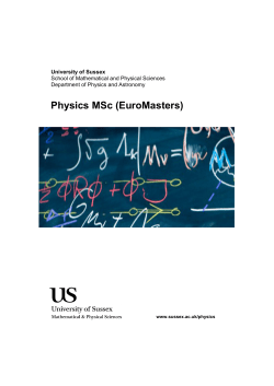 Download the Physics MSc (Euromasters) leaflet [PDF 375.82KB]