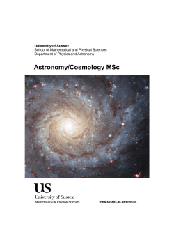 Download the Astronomy/Cosmology MSc leaflet [PDF 945.37KB]