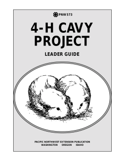 4-H Cavy Project Leader Guide