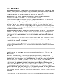 Form of Subscription