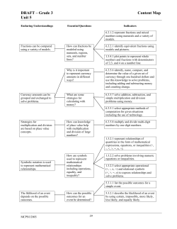 Content map for Grade 3 Unit 5
