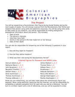 Revolutionary War Biographies